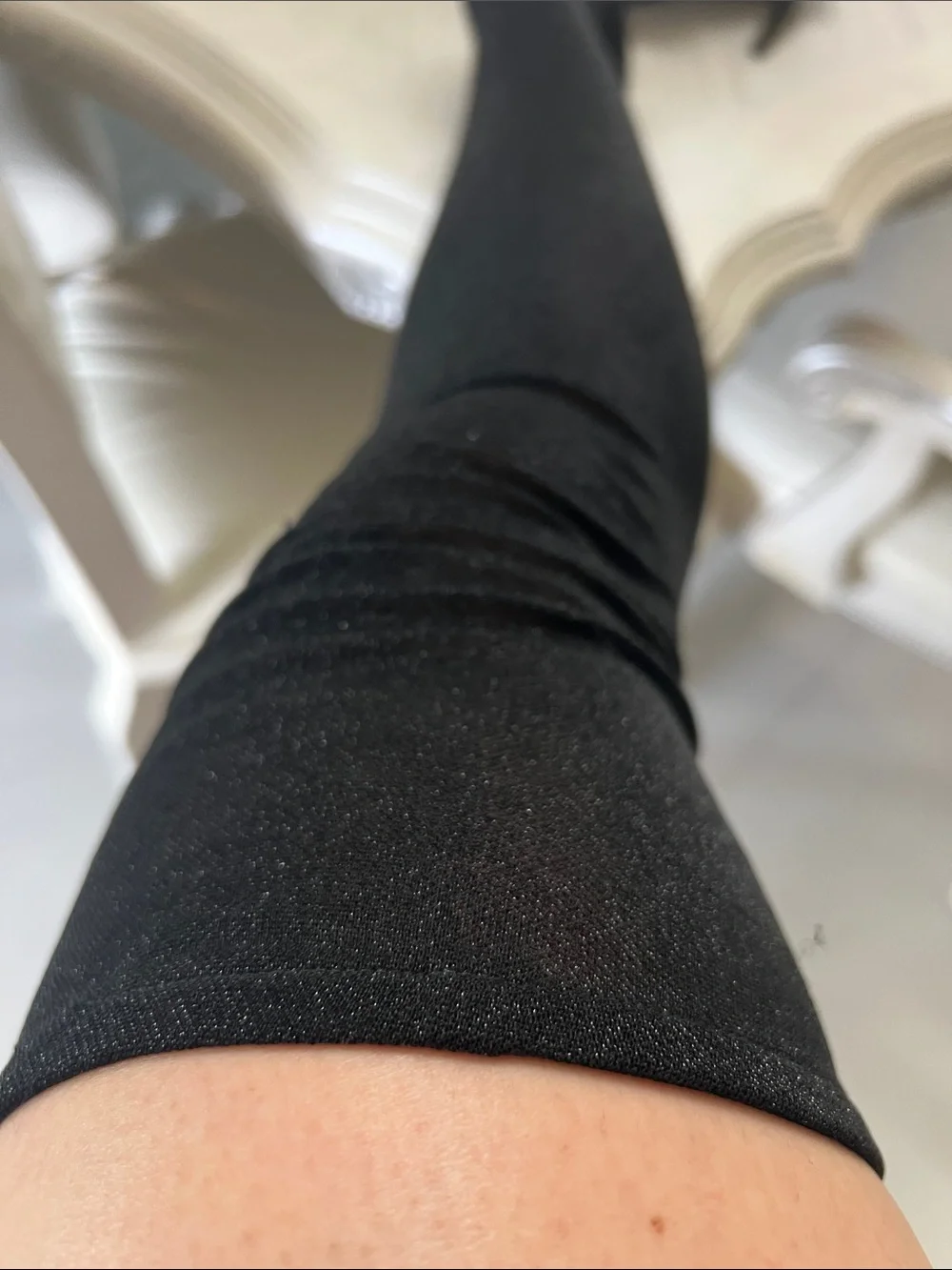 Black Over-the-Knee Stiletto Sock Boots - Women's High Heel Boots
